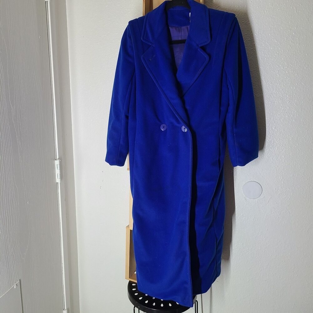 Vintage Kashmiracle by Wellington Made in USA Blue Long Coat